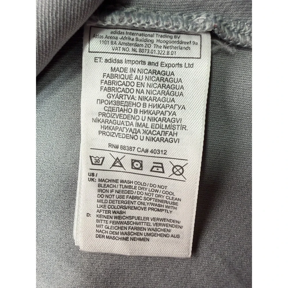 Adidas Baseball Jersey Grey Full Button Uniform Short Sleeve CY2102 | Men's XL